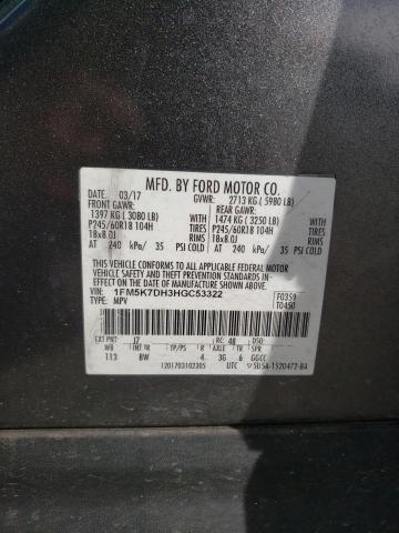 2017 FORD EXPLORER X - 1FM5K7DH3HGC53322