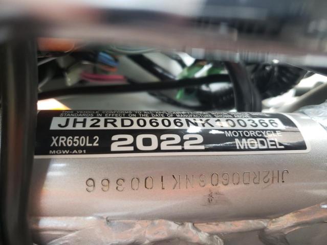 2022 HONDA XR650 L JH2RD0606NK100366