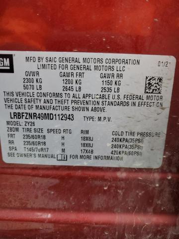 LRBFZNR49MD112943 | 2021 Buick envision essence