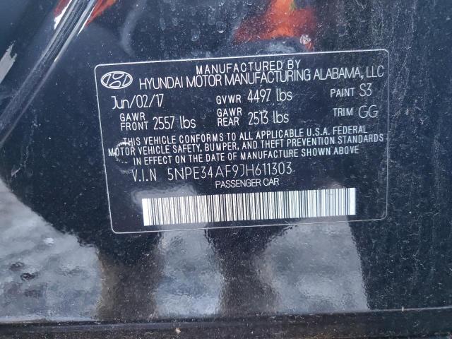 5NPE34AF9JH611303 | 2018 HYUNDAI SONATA SPO