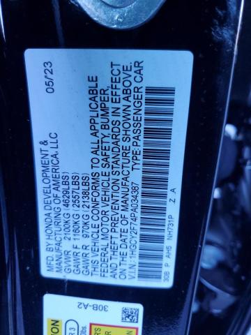 1HGCY2F74PA034387 | 2023 HONDA ACCORD HYB