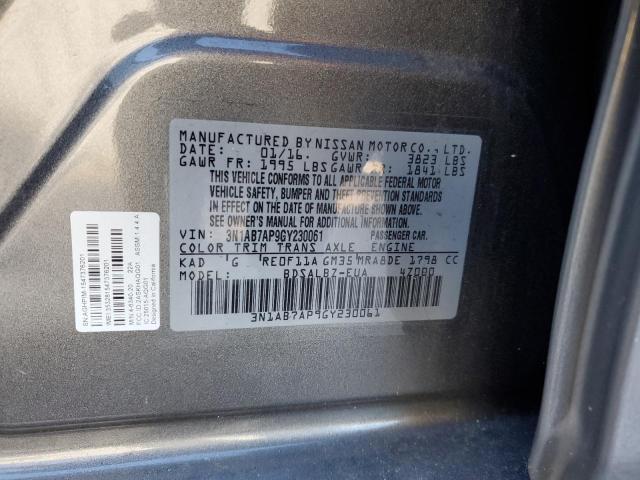 3N1AB7AP9GY230061 | 2016 NISSAN SENTRA S