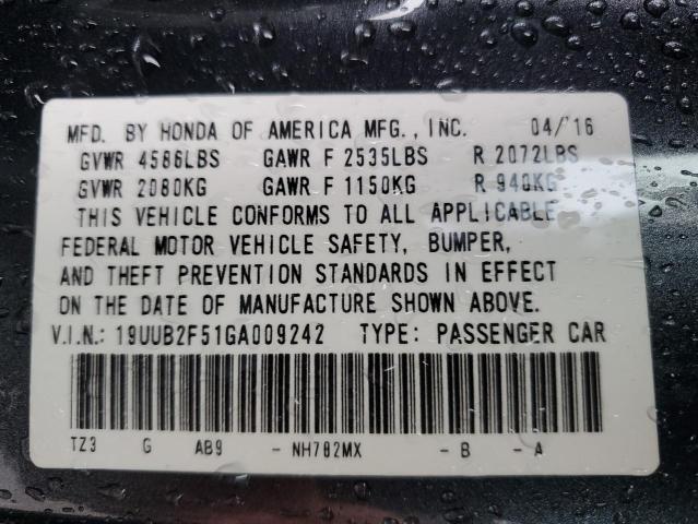 19UUB2F51GA009242 | 2016 Acura tlx tech