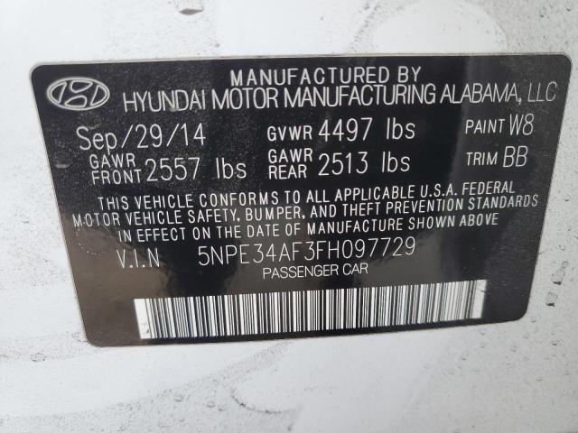 5NPE34AF3FH097729 | 2015 HYUNDAI SONATA SPO