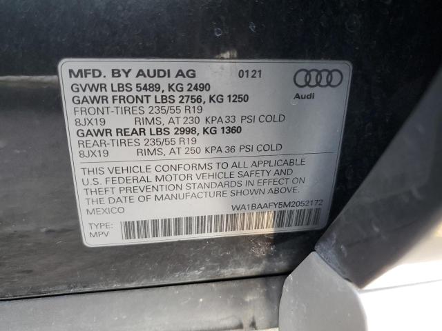 WA1BAAFY5M2052172 2021 AUDI Q5, photo no. 12