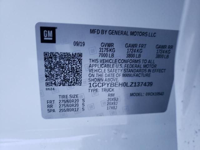 2020 CHEVROLET SILVERADO - 1GCPYBEH0LZ137439
