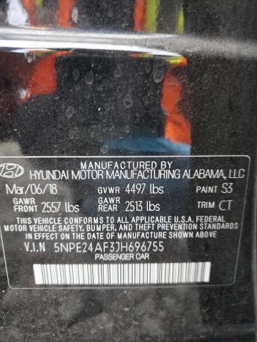 5NPE24AF3JH696755 | 2018 HYUNDAI SONATA SE