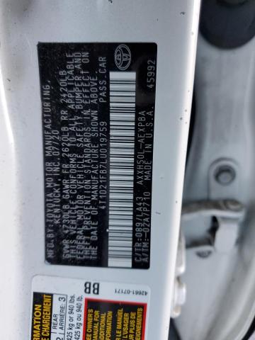 4T1D21FB7LU019759 | 2020 TOYOTA AVALON LIM