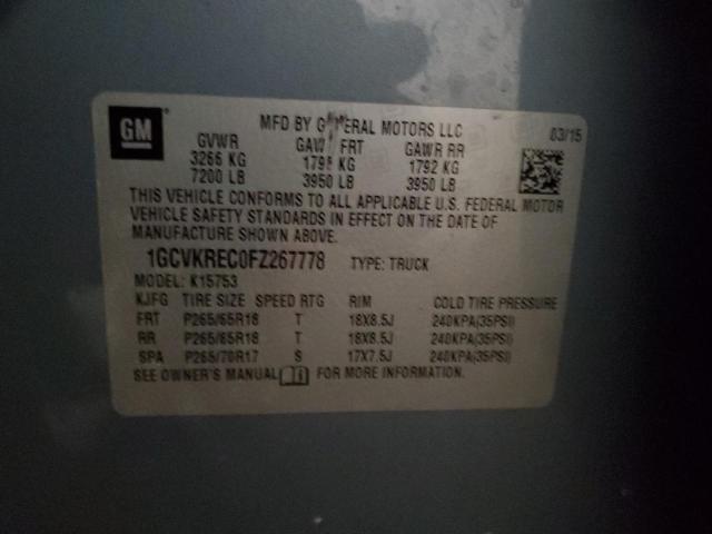2015 CHEVROLET SILVERADO2 - 1GCVKREC0FZ267778