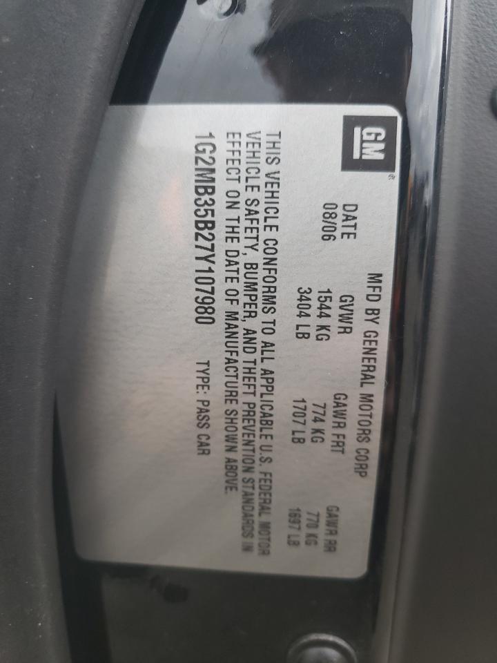 1g2mb35b27y107980 1G2MB35B27Y107980 2007 Pontiac Solstice