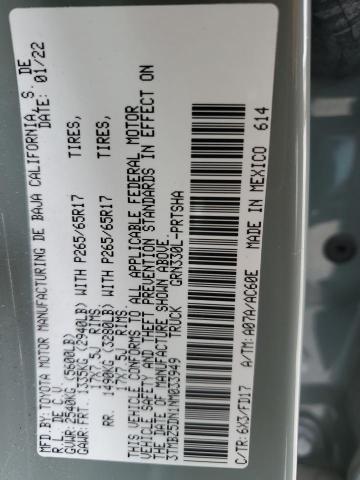 3TMBZ5DN1NM033949 | 2022 TOYOTA TACOMA DOU