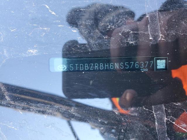 5TDBZRBH6NS576377 | 2022 TOYOTA HIGHLANDER