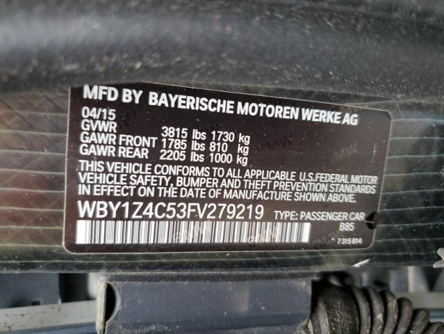 WBY1Z4C53FV279219 | 2015 BMW I3 REX