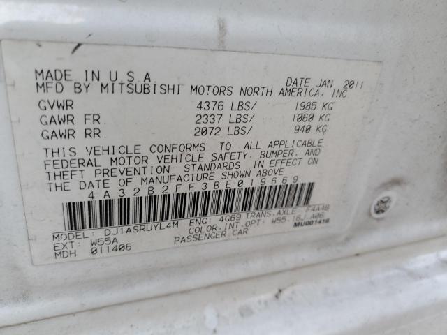 4A32B2FF3BE019669 2011 Mitsubishi Galant Fe