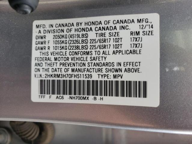 2HKRM3H70FH511539 | 2015 HONDA CR-V EXL