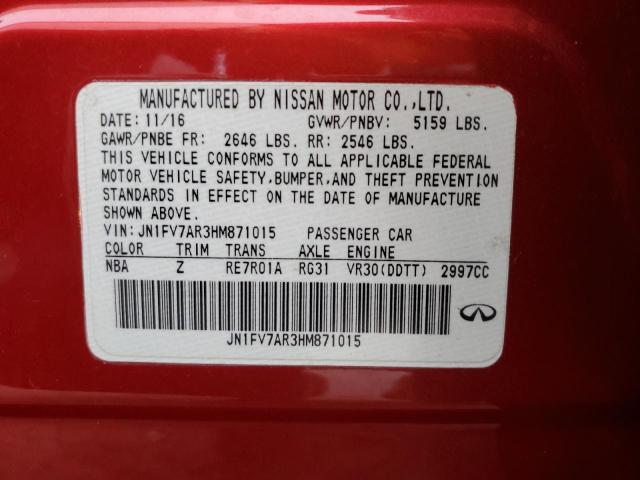 JN1FV7AR3HM871015 | 2017 INFINITI Q50 RED SP