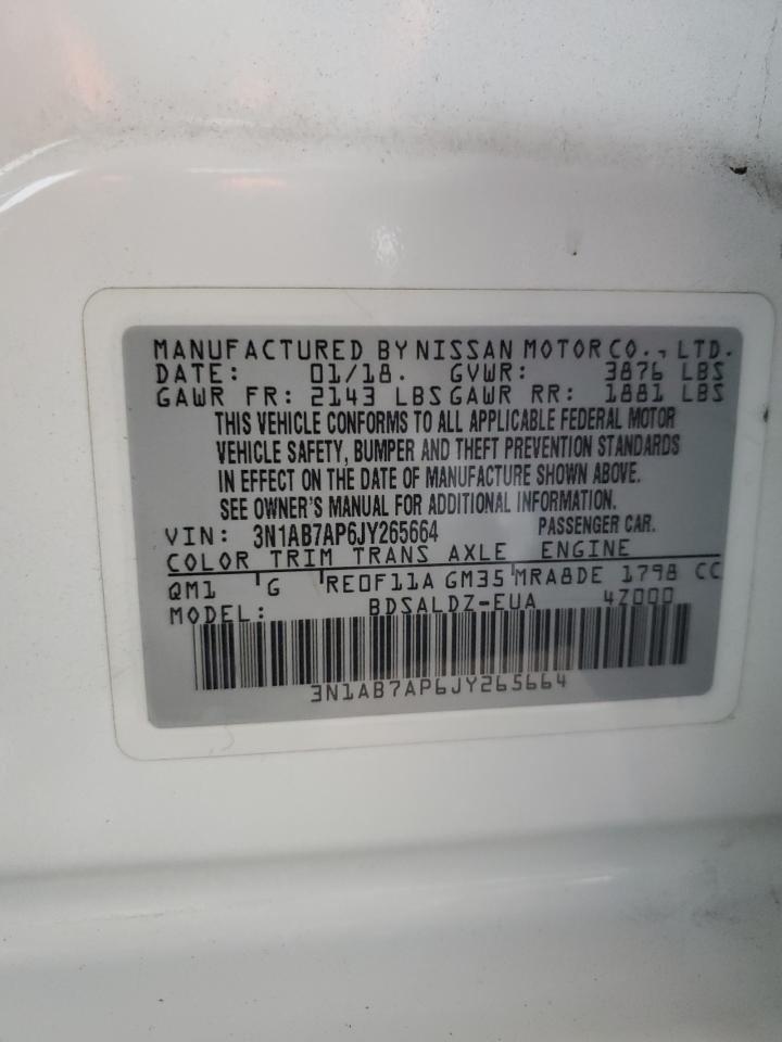 3N1AB7AP6JY265664 NISSAN SENTRA 2018
