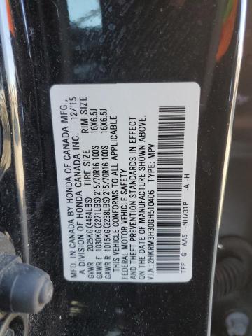 2HKRM3H30GH510406 | 2016 HONDA CR-V LX