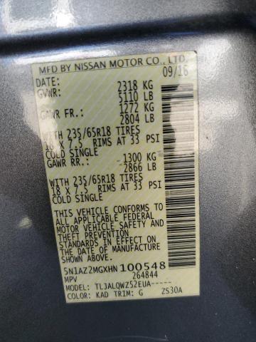 2017 NISSAN MURANO 5N1AZ2MGXHN100548