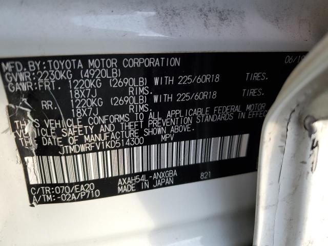 JTMDWRFV1KD514300 | 2019 TOYOTA RAV4 LIMIT