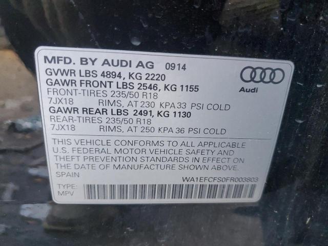 WA1EFCFS0FR003803 | 2015 AUDI Q3 PREMIUM