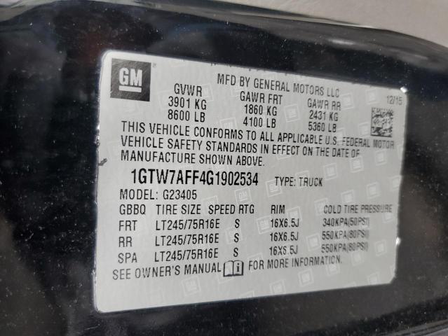 2016 GMC SAVANA G25 - 1GTW7AFF4G1902534