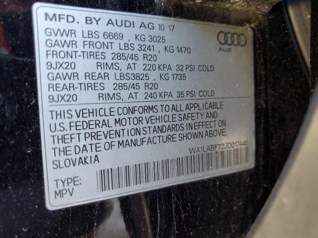 VIN WA1LABF72JD017445 2018 Audi Q7, Premium Plus no.14