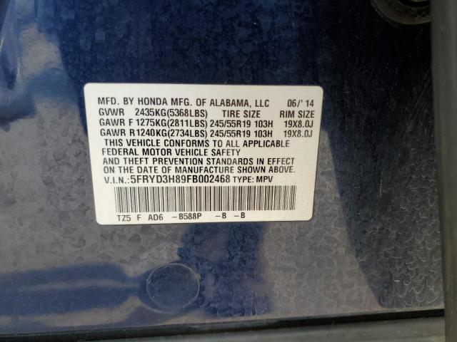 5FRYD3H89FB002468 | 2015 ACURA MDX ADVANC