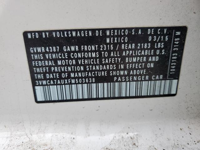 2015 VOLKSWAGEN GOLF SPORT - 3VWCA7AUXFM503638