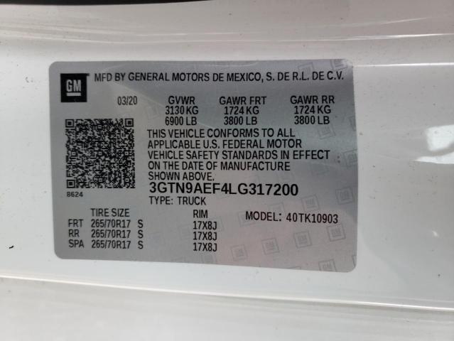 3GTN9AEF4LG317200 | 2020 GMC SIERRA K15