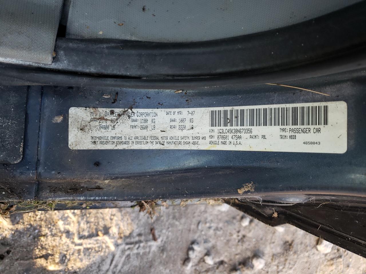 1C3LC45K38N673356 2008 Chrysler Sebring