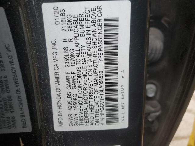 1HGCV1F13LA058530 | 2020 HONDA ACCORD LX