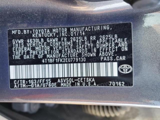 4T1BF1FK2EU779130 | 2014 TOYOTA CAMRY L