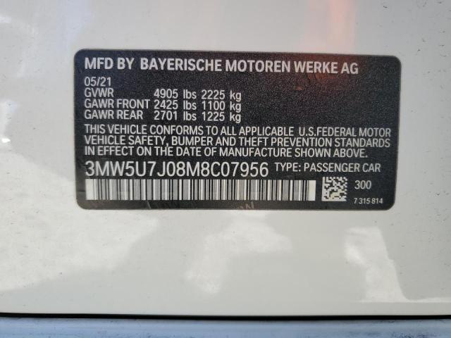 3MW5U7J08M8C07956 | 2021 BMW M340I