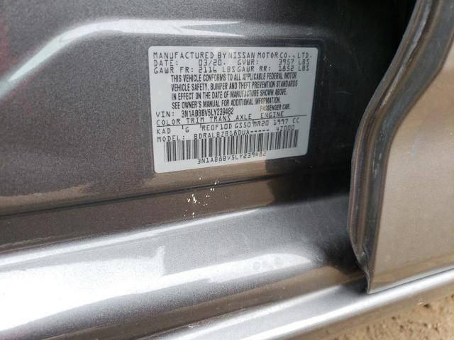 3N1AB8BV5LY239482 | 2020 NISSAN SENTRA S