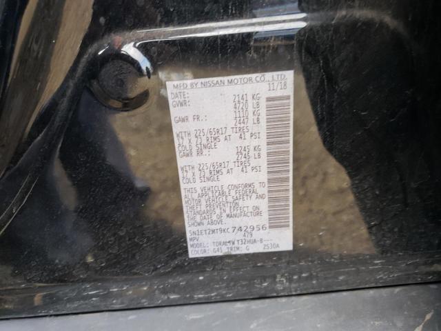 2019 NISSAN ROGUE SV H 5N1ET2MT9KC742956