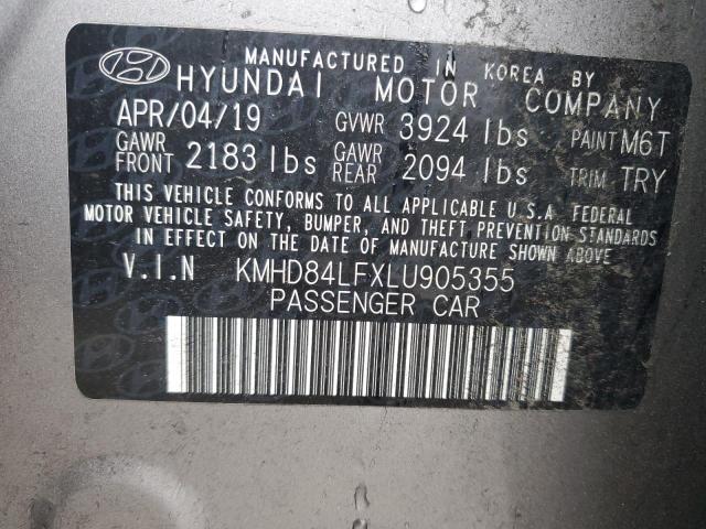 KMHD84LFXLU905355 | 2020 HYUNDAI ELANTRA SE