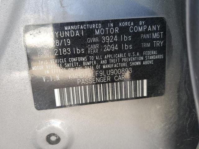 VIN KMHD74LF9LU900893 2020 HYUNDAI ELANTRA no.12