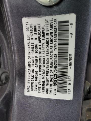 19XFC2F75HE232548 | 2017 HONDA CIVIC EX