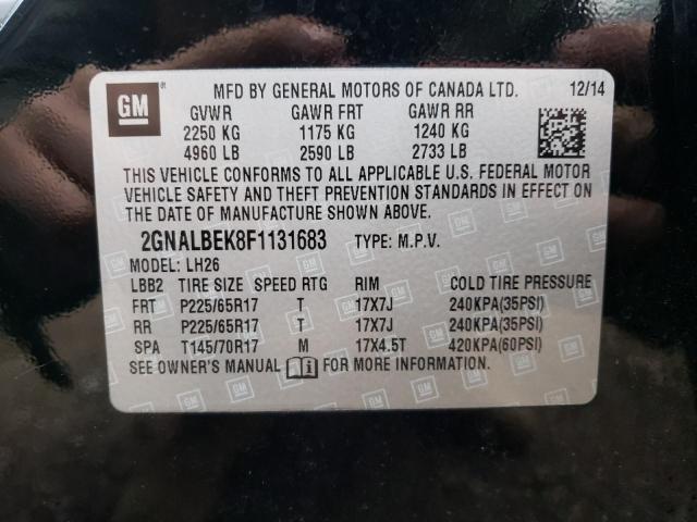 2GNALBEK8F1131683 | 2015 CHEVROLET EQUINOX LT