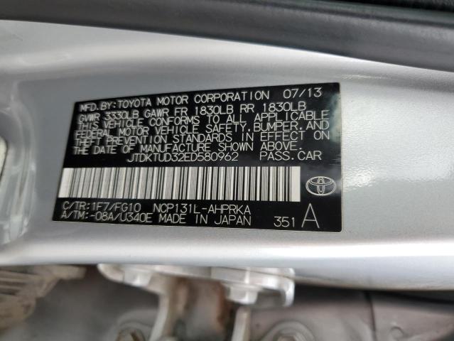 JTDKTUD32ED580962 Toyota Yaris
