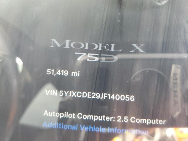 5YJXCDE29JF140056 | 2018 TESLA MODEL X