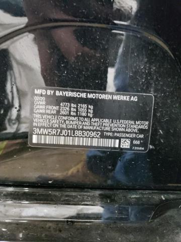 3MW5R7J01L8B30962 | 2020 BMW 330XI