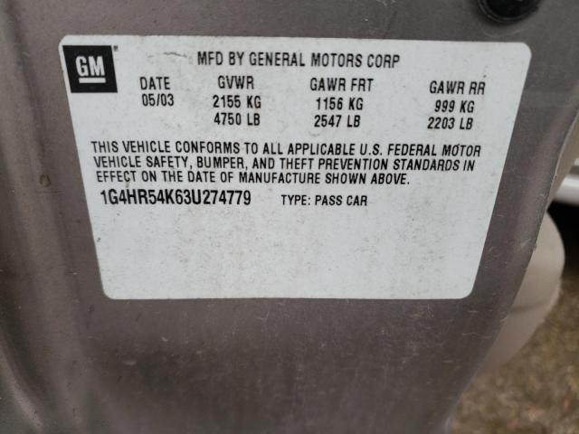 1G4HR54K63U274779 2003 Buick Lesabre Limited