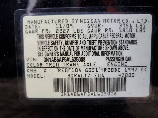 3N1AB6AP5AL635008 | 2010 Nissan sentra 2.0