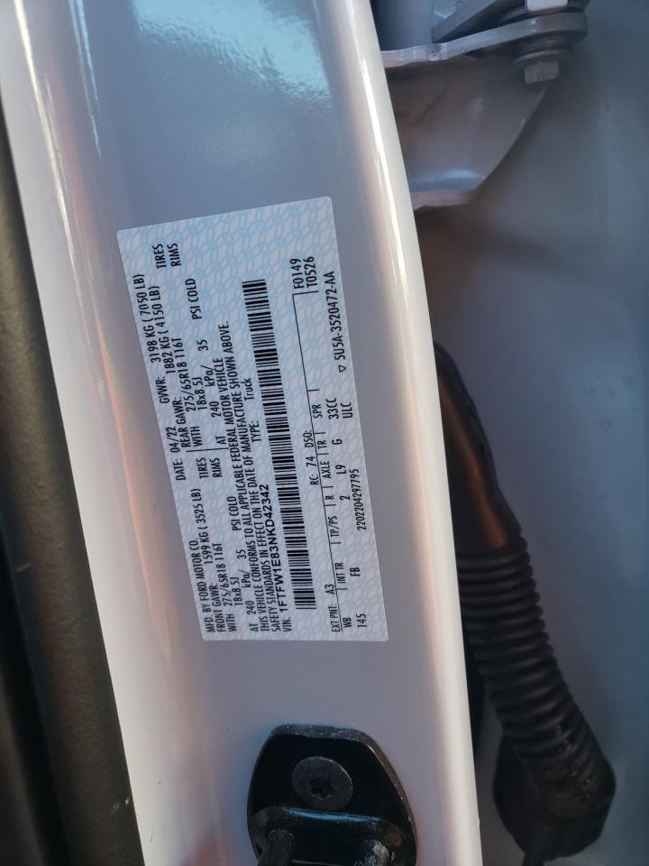 1ftfw1e83nkd42342 1FTFW1E83NKD42342 2022 Ford F150 Supercrew