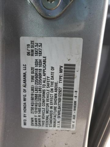 5FNRL6H77KB122927 | 2019 HONDA ODYSSEY EX