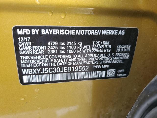 VIN WBXYJ5C30JEB19552 2018 BMW X2, Xdrive28I no.14