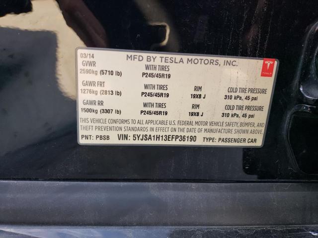 5YJSA1H13EFP36190 | 2014 TESLA MODEL S