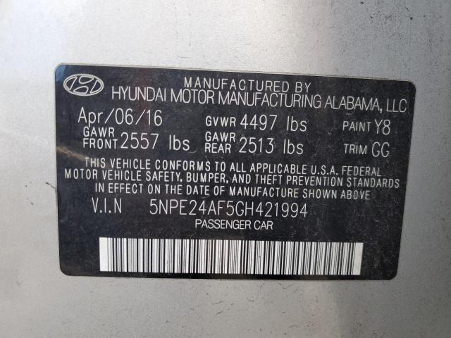 5NPE24AF5GH421994 | 2016 Hyundai sonata se